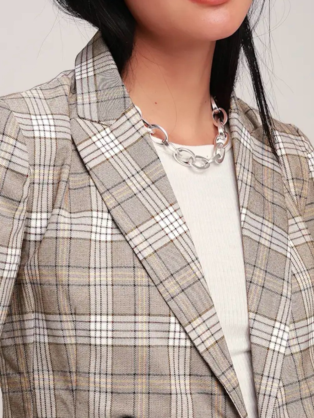Plaid Trench Coat